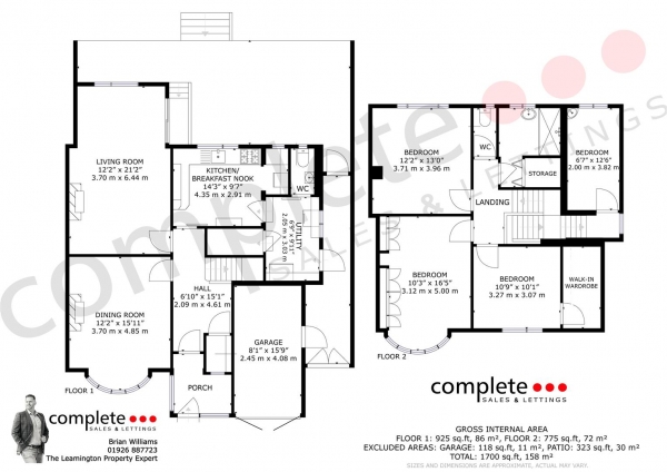 Floor Plan Image for 4 Bedroom Semi-Detached House for Sale in Telford Avenue, Leamington Spa