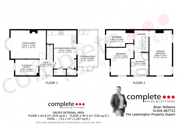 Floor Plan for 3 Bedroom Semi-Detached House for Sale in Offa Road, Leamington Spa, CV31, 2BU - Offers Over &pound315,000