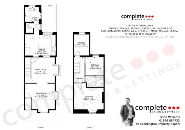 Floor Plan Image for 3 Bedroom Terraced House for Sale in Chesham Street, Leamington Spa