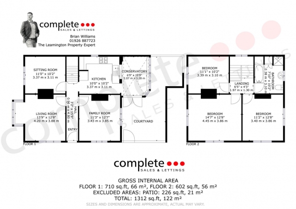 Floor Plan Image for 3 Bedroom Detached House for Sale in Rugby Road, Cubbington, Leamington Spa