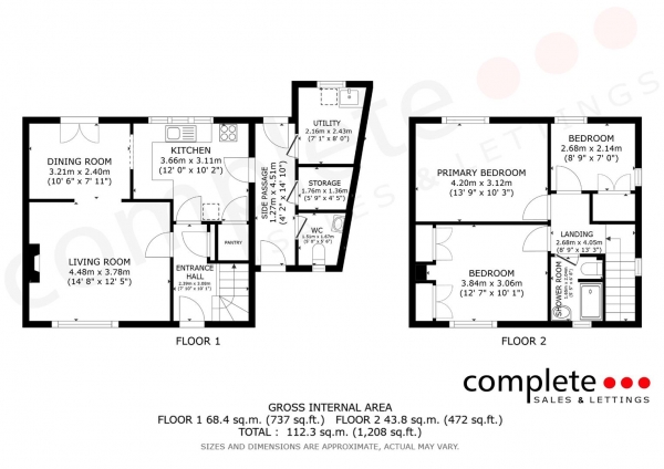 Floor Plan Image for 3 Bedroom Semi-Detached House for Sale in Edmondscote Road, Leamington Spa