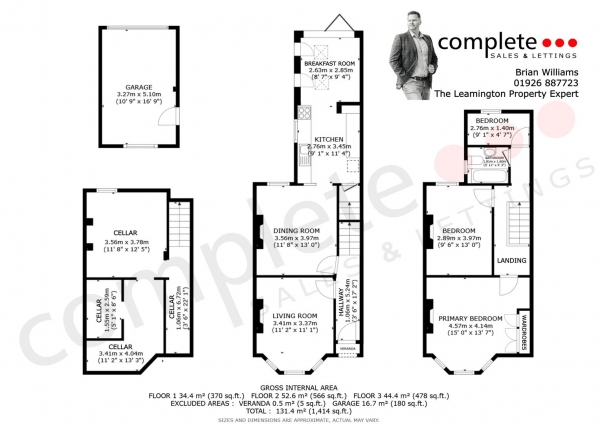 Floor Plan Image for 3 Bedroom Terraced House for Sale in Brownlow Street, Leamington Spa