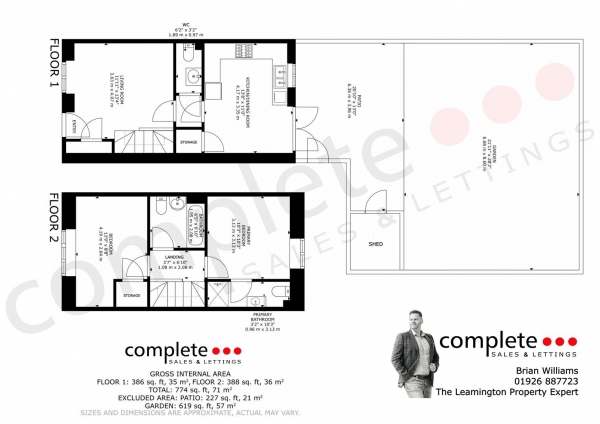 Floor Plan Image for 2 Bedroom Semi-Detached House for Sale in Thistle Avenue, The Priors, Warwick