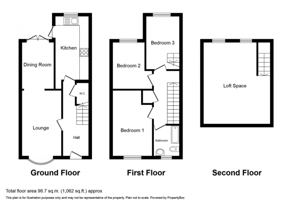 Floor Plan Image for 3 Bedroom Detached House for Sale in Campion Terrace, Leamington Spa