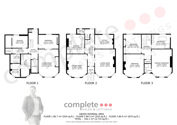 Floor Plan Image for 5 Bedroom Terraced House for Sale in Church Hill, Leamington Spa