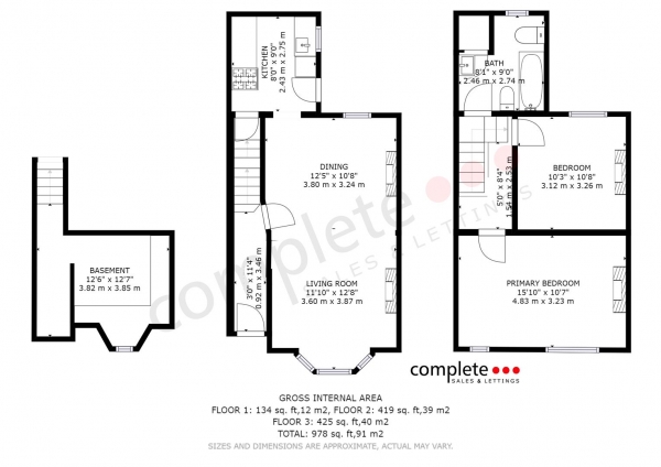 Floor Plan Image for 2 Bedroom Terraced House for Sale in Shrubland Street, Leamington Spa, Leamington Spa