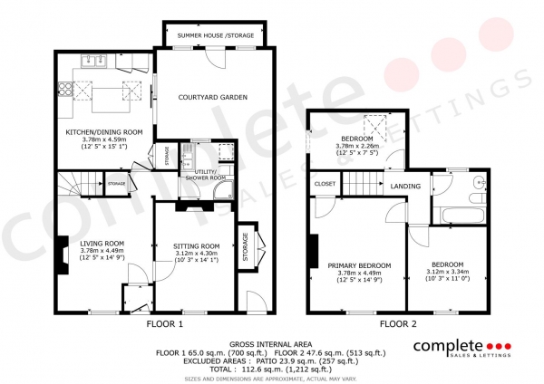 Floor Plan Image for 3 Bedroom Detached House for Sale in Hyde Place, Leamington Spa