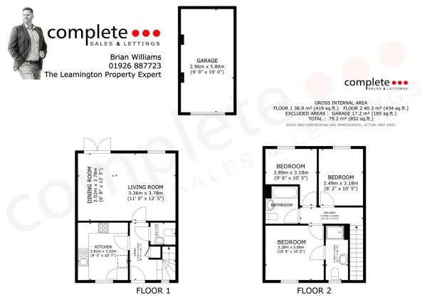 Floor Plan Image for 3 Bedroom Semi-Detached House for Sale in Sandpit Boulevard, Warwick