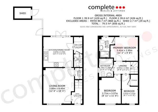 Floor Plan Image for 3 Bedroom Semi-Detached House for Sale in Moorhen Grove, Southam