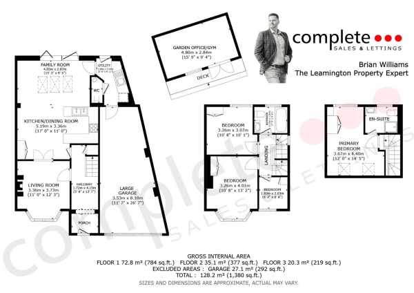 Floor Plan Image for 4 Bedroom Semi-Detached House for Sale in Taylor Avenue, Leamington Spa, Leamington Spa