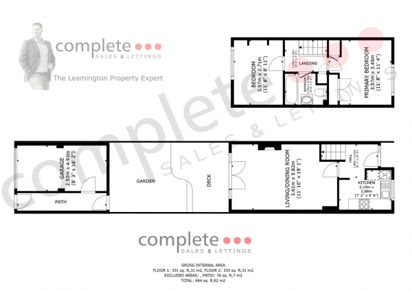 Floor Plan Image for 2 Bedroom Terraced House for Sale in Verdun Close, Whitnash, Leamington Spa