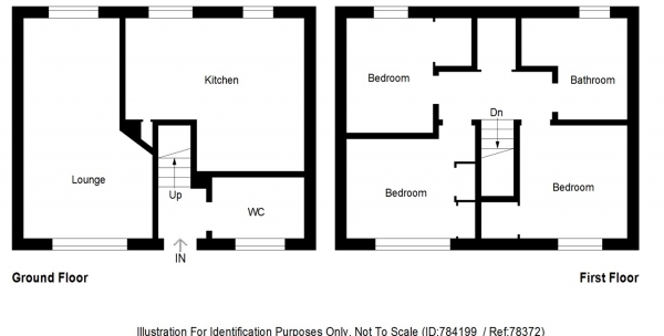 Floor Plan Image for 3 Bedroom Terraced House for Sale in Whitecross Avenue, Dunblane, FK15