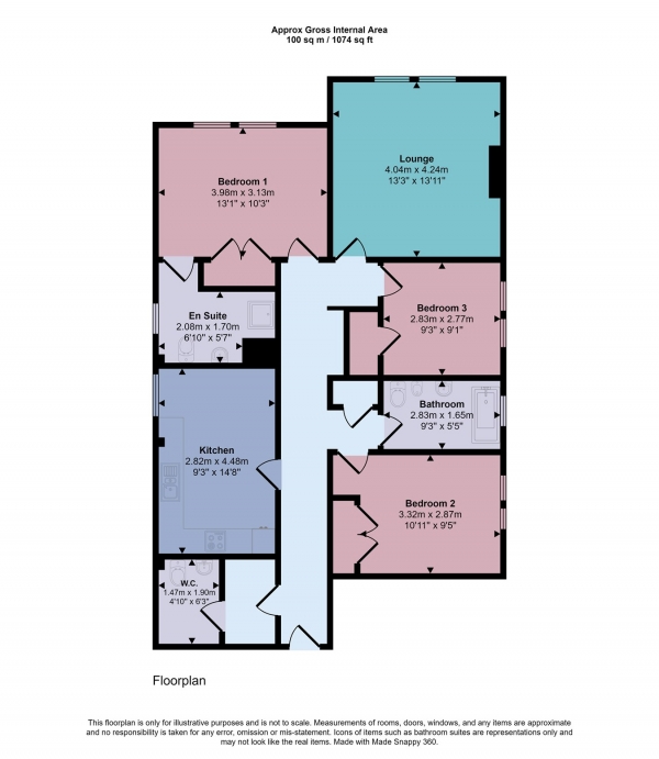 Floor Plan Image for 3 Bedroom Apartment for Sale in Ardleighton Court, Dunblane, FK15