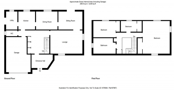 Floor Plan Image for 3 Bedroom Detached House for Sale in Kilbryde, Dunblane, FK15