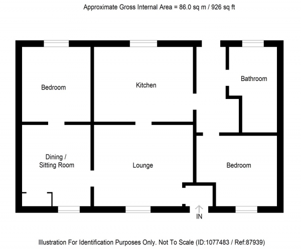 Floor Plan Image for 2 Bedroom Ground Flat for Sale in Front Street, Braco, Dunblane, FK15