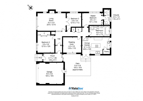 Floor Plan Image for 3 Bedroom Bungalow for Sale in Deanston Gardens, Doune, FK16