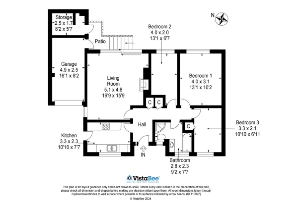 Floor Plan Image for 3 Bedroom Bungalow for Sale in Argyle Terrace, Dunblane, FK15