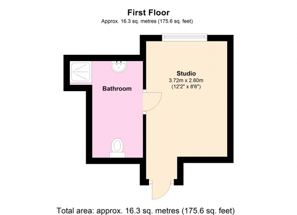 Floor Plan Image for Studio to Rent in Finchley Road, Hampstead, NW3