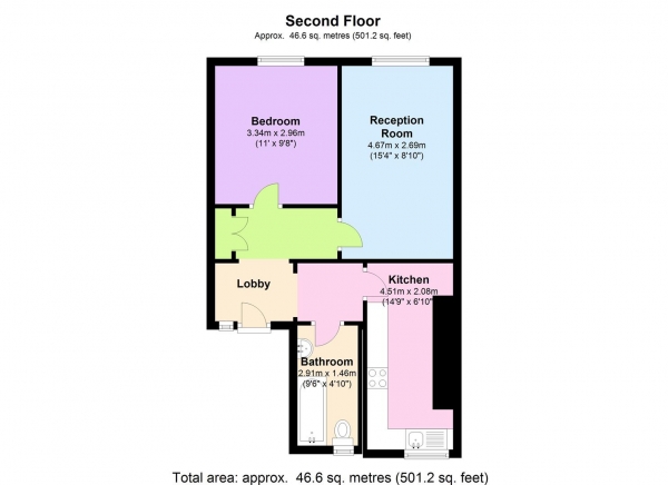 Floor Plan Image for 1 Bedroom Apartment to Rent in Boundary Road, St John's Wood, London