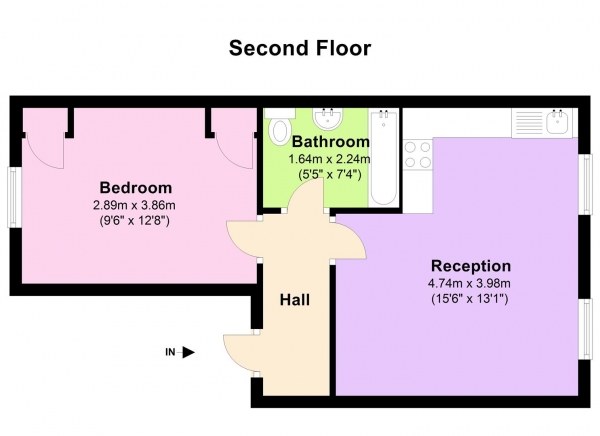 Floor Plan Image for 1 Bedroom Apartment to Rent in St Johns Wood - Beautiful newly decorated one bedroom flat