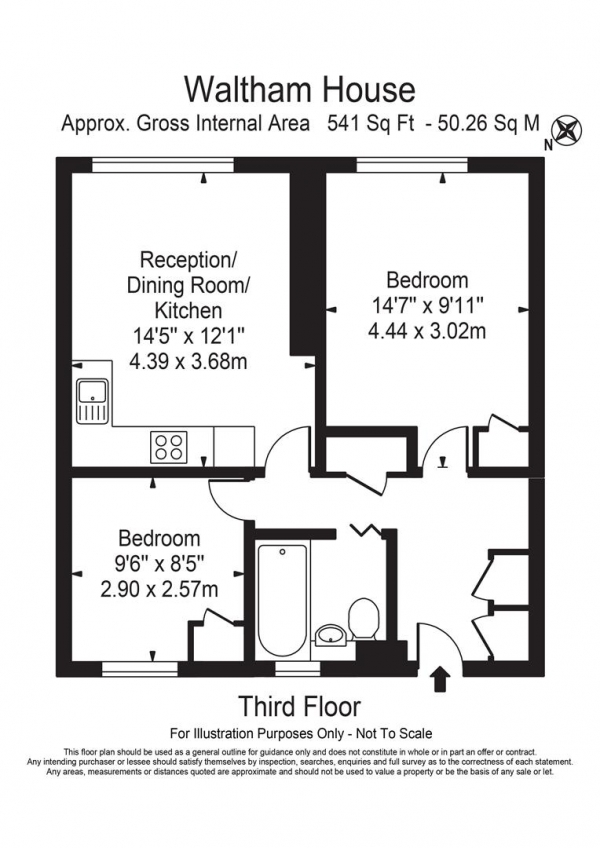 Floor Plan Image for 2 Bedroom Apartment to Rent in Boundary Road, St John's Wppd