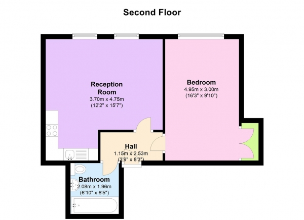 Floor Plan Image for 1 Bedroom Apartment to Rent in BEST FLAT IN HAMPSTEAD ? View Early to Avoid Disappointment