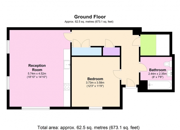 Floor Plan Image for 1 Bedroom Apartment to Rent in Could this be the best flat in Finchley N12 ?