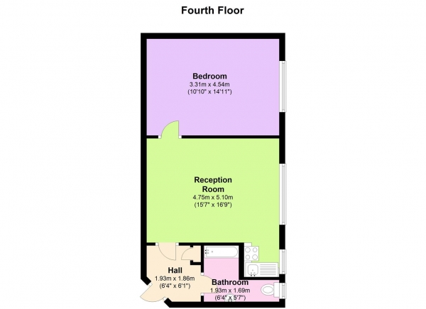 Floor Plan Image for 1 Bedroom Apartment to Rent in Abercorn Place, St John's Wood, London