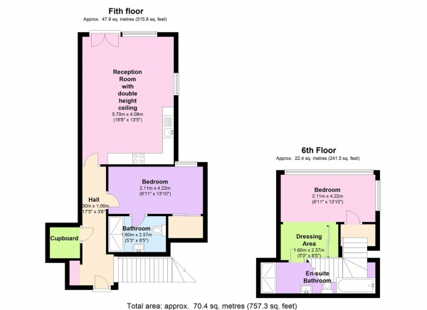 Floor Plan Image for 2 Bedroom Duplex to Rent in Stunning Duplex in Great Location Near Kings Cross