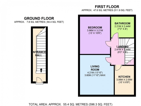 Floor Plan Image for 1 Bedroom Apartment to Rent in The Crest, London