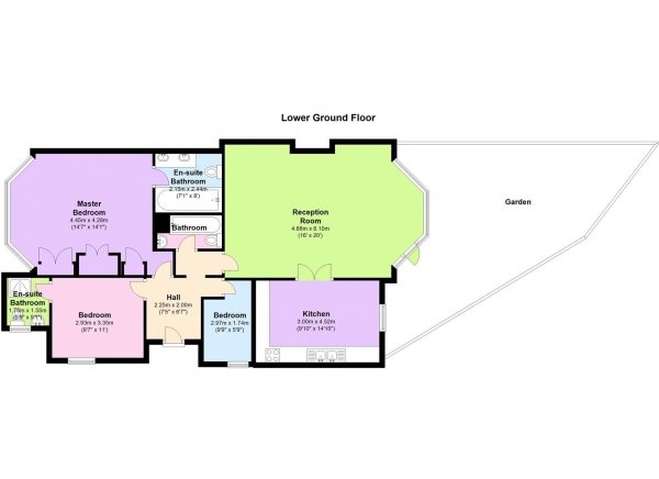 Floor Plan Image for 3 Bedroom Apartment to Rent in Frognal, Hampstead, London