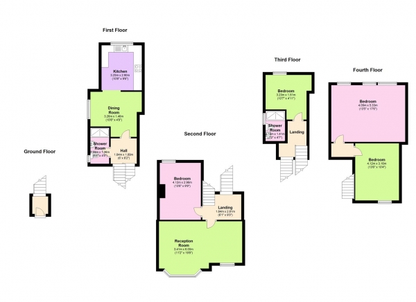 Floor Plan Image for 3 Bedroom Apartment to Rent in Messina Avenue, West Hampstead, NW6