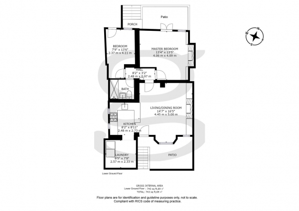 Floor Plan Image for 2 Bedroom Apartment for Sale in Greville Road, London NW6