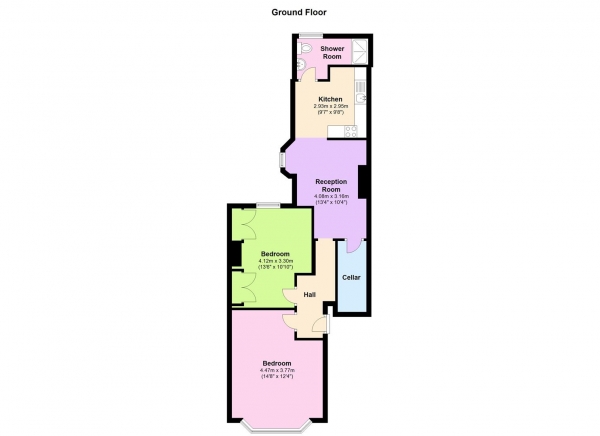 Floor Plan for 2 Bedroom Apartment to Rent in Messina Avenue, West Hampstead, London, NW6, 4LD - £346 pw | £1500 pcm