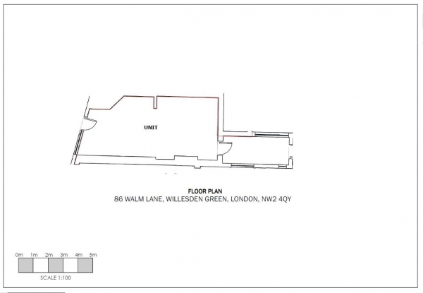 Floor Plan Image for Retail - High Street to Rent in Walm Lane, Willesden Green, NW2