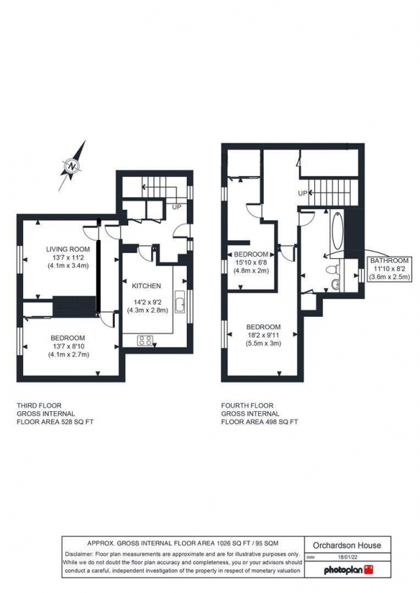 Floor Plan for 3 Bedroom Apartment for Sale in Orchardson Street, St Johns Wood, NW8, NW8, 8NN - Guide Price &pound600,000