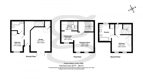 Floor Plan Image for 2 Bedroom Property for Sale in Rutland Mews, St John's Wood, NW8