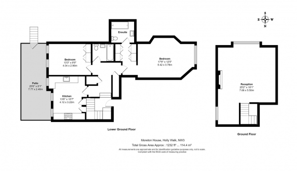 Floor Plan Image for 2 Bedroom Apartment for Sale in Holly Walk, Hampstead NW3