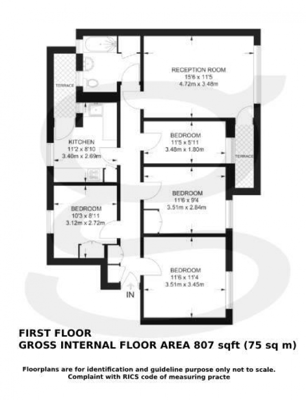 Floor Plan Image for 4 Bedroom Apartment for Sale in Boundary Road, St John's Wood NW8