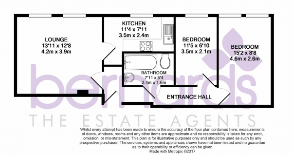Floor Plan Image for 2 Bedroom Flat to Rent in High Street, Cosham, Portmouth