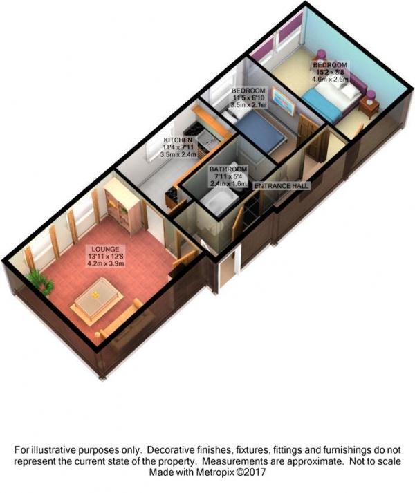 Floor Plan Image for 2 Bedroom Flat to Rent in High Street, Cosham, Portmouth