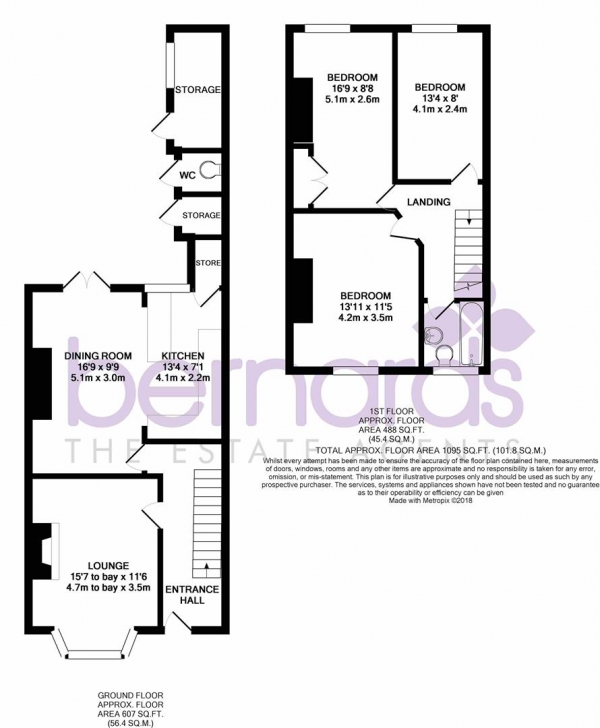 Floor Plan Image for 3 Bedroom Terraced House to Rent in Kensington Road, Portsmouth