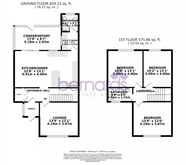Floor Plan for 3 Bedroom Semi-Detached House for Sale in Tipner Road, Portsmouth, PO2, 8QP - Offers Over &pound250,000