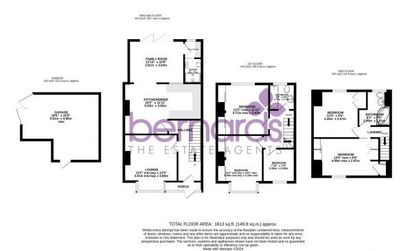 Floor Plan Image for 5 Bedroom Terraced House for Sale in Compton Road, Portsmouth