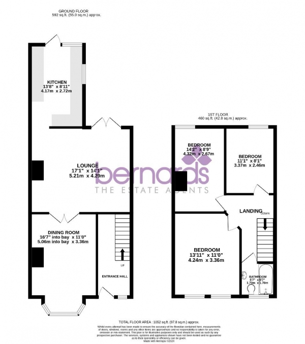 Floor Plan Image for 3 Bedroom Terraced House for Sale in Preston Road, Portsmouth