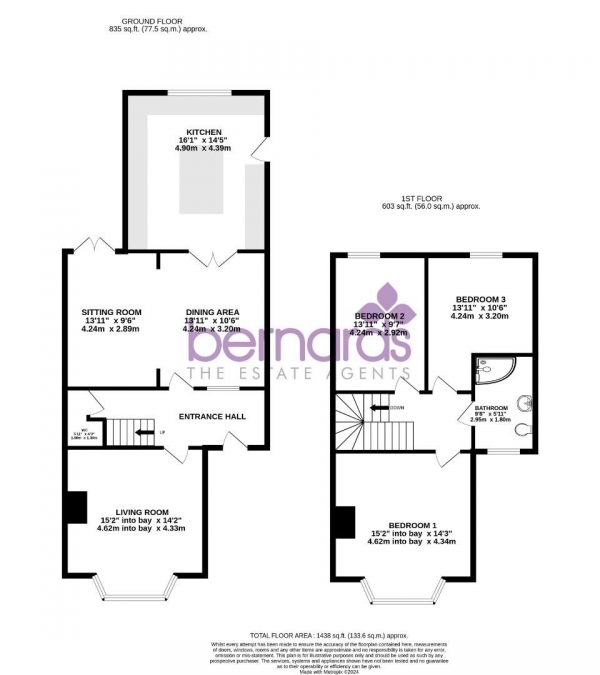 Floor Plan Image for 3 Bedroom Semi-Detached House for Sale in Queens Road, Portsmouth