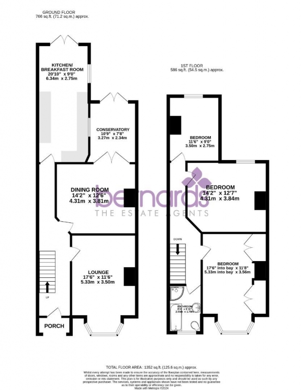 Floor Plan Image for 3 Bedroom Terraced House for Sale in Stubbington Avenue, Portsmouth