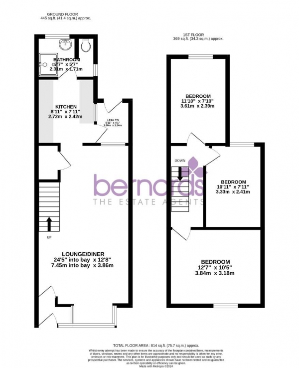 Floor Plan for 3 Bedroom Property for Sale in Walden Road, Portsmouth, PO2, 8PJ - OIRO &pound220,000