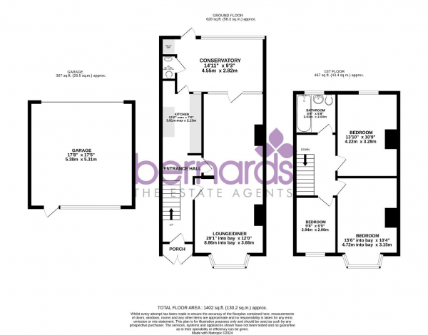 Floor Plan Image for 3 Bedroom Terraced House for Sale in Jenkins Grove, Portsmouth