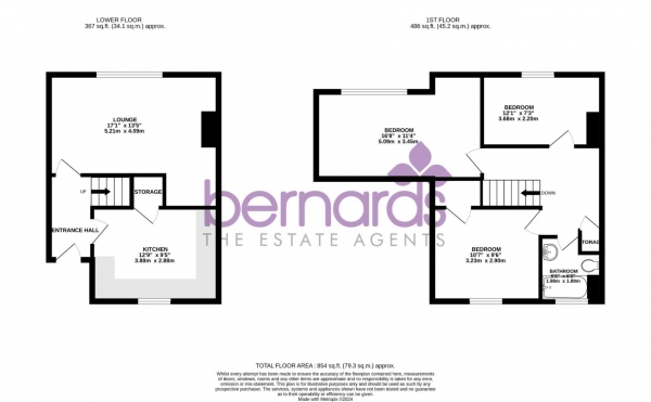 Floor Plan for 3 Bedroom Flat for Sale in Wingfield Street, Portsmouth, PO1, 4PA - Offers Over &pound140,000